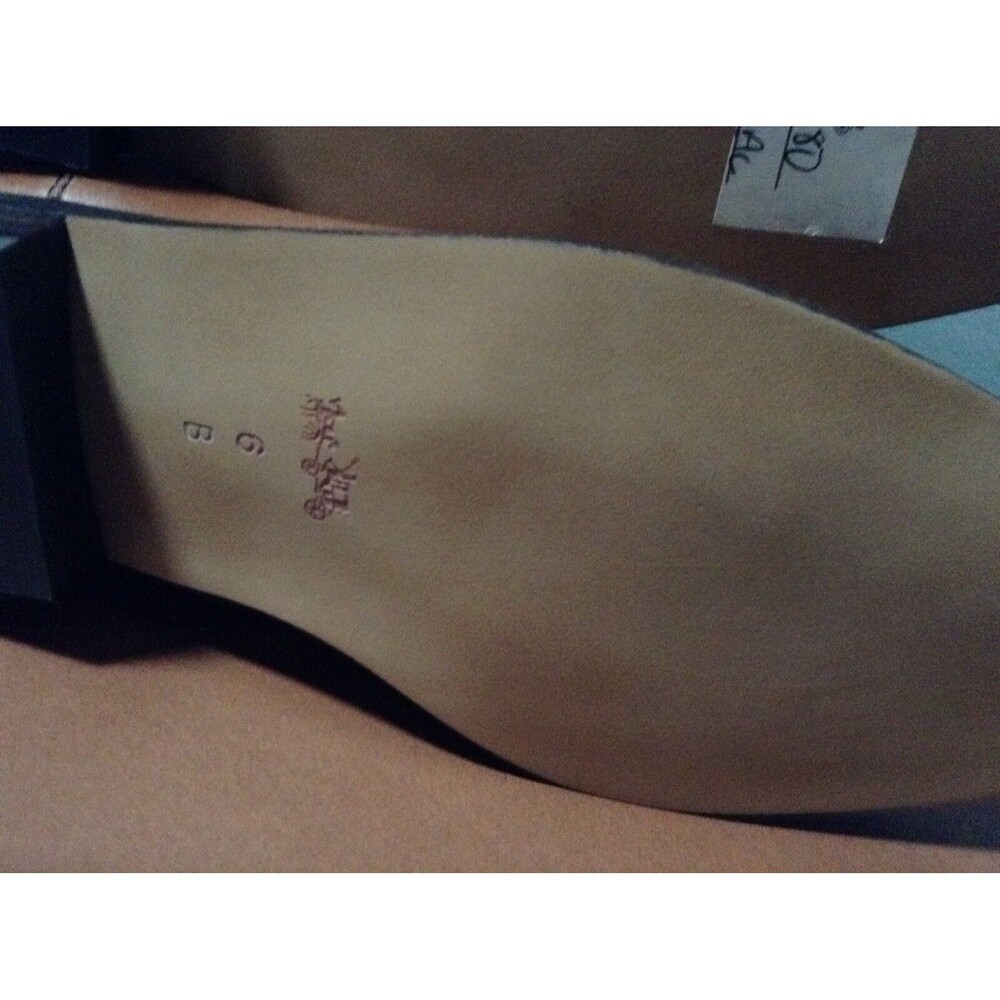 Coach Linette Leather Long Boots Shoes Riding Winter Cognac Brown 6 M $390 NIB - Picture 11 of 12